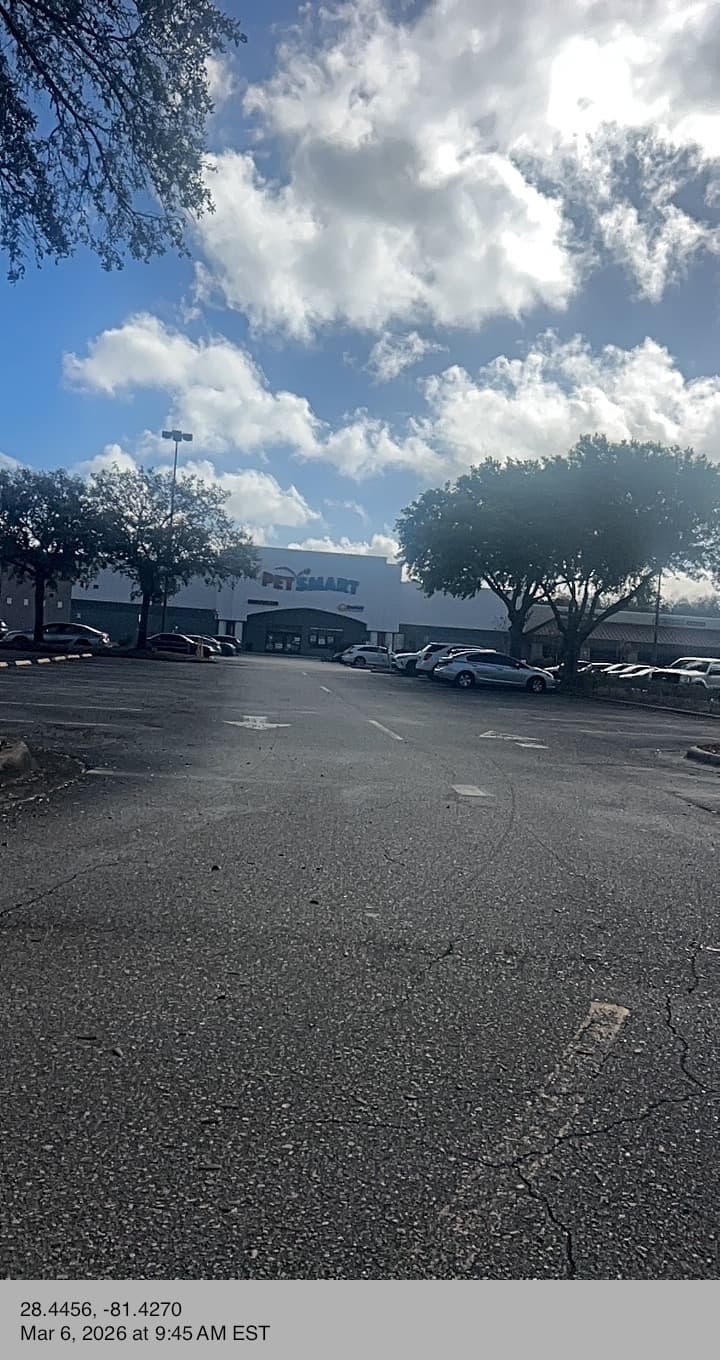 Commercial retail parking lot grounds assessment Central Florida